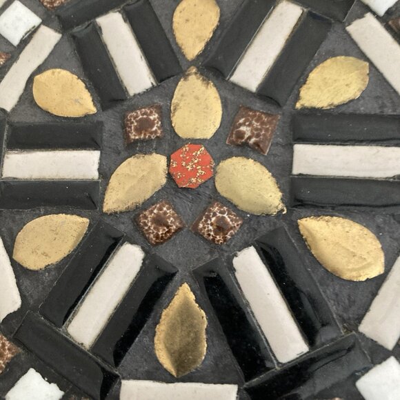 Vintage MCM Mosaic Tile Plate Decorative Decor Serving Mid Century - Picture 2 of 6